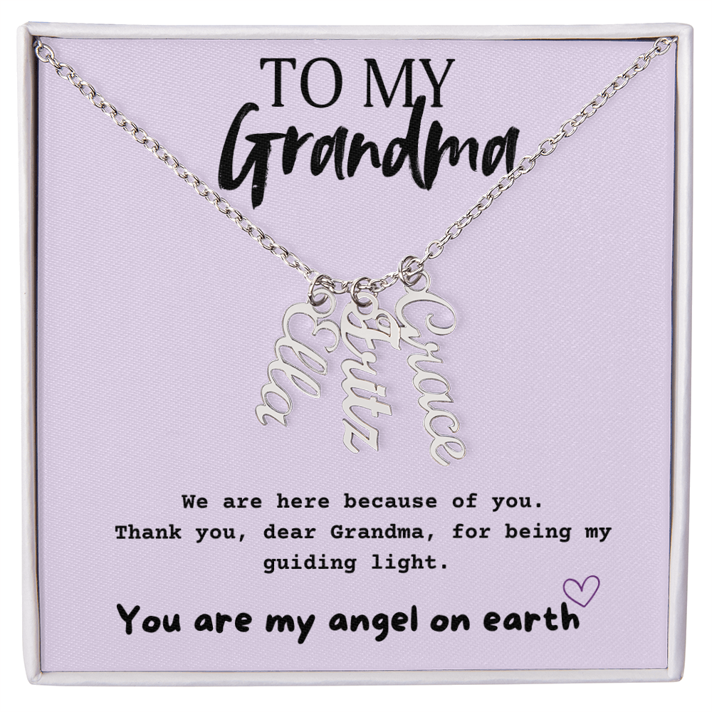 Multi Name Necklace For Grandma