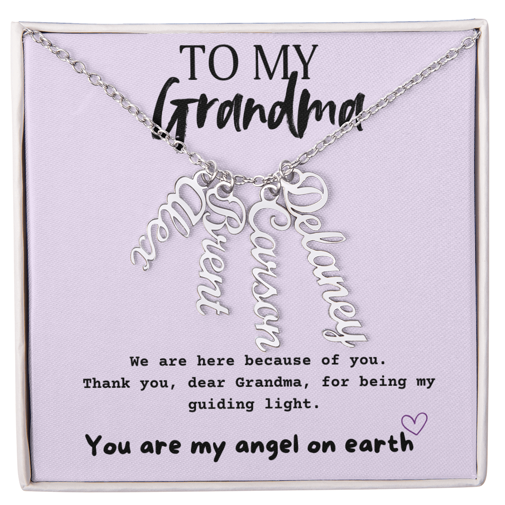 Multi Name Necklace For Grandma