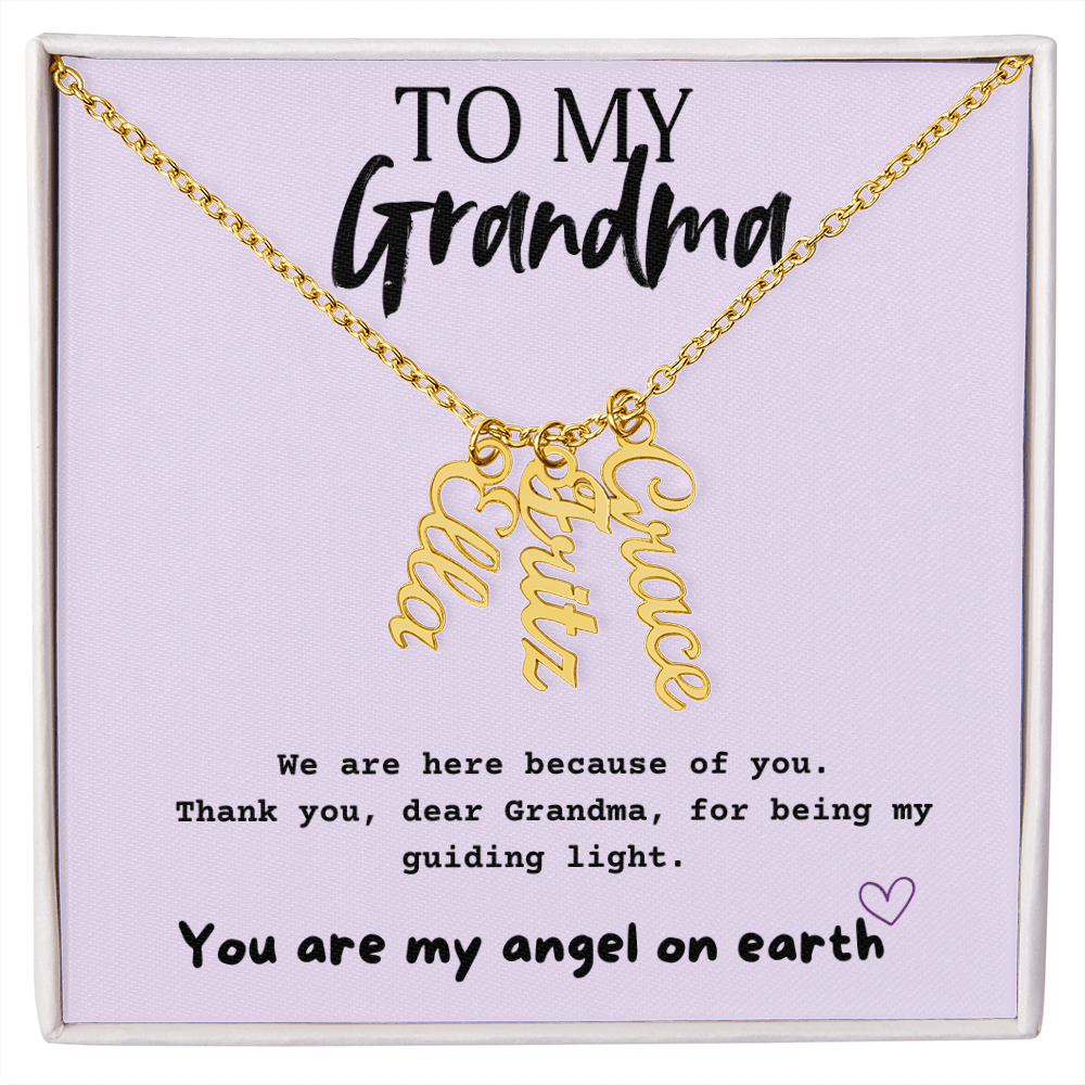 Multi Name Necklace For Grandma