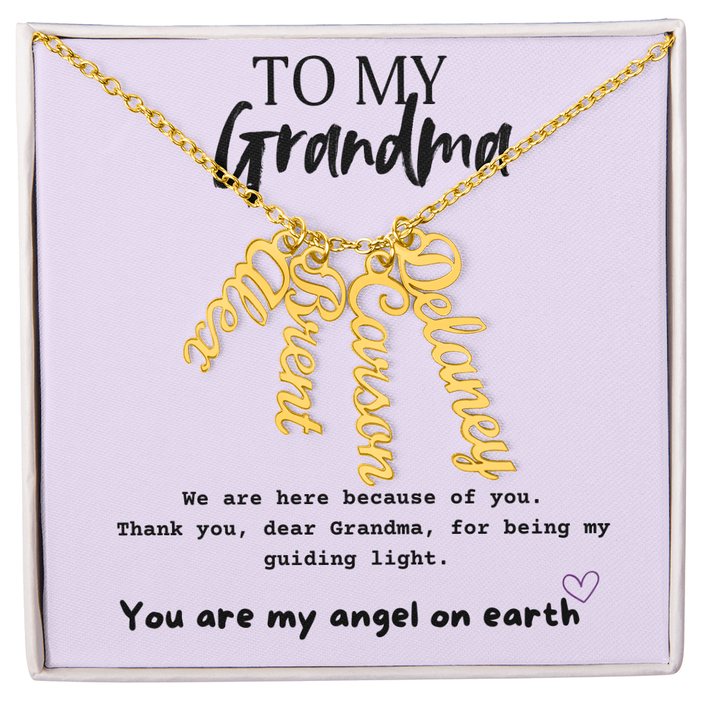 Multi Name Necklace For Grandma