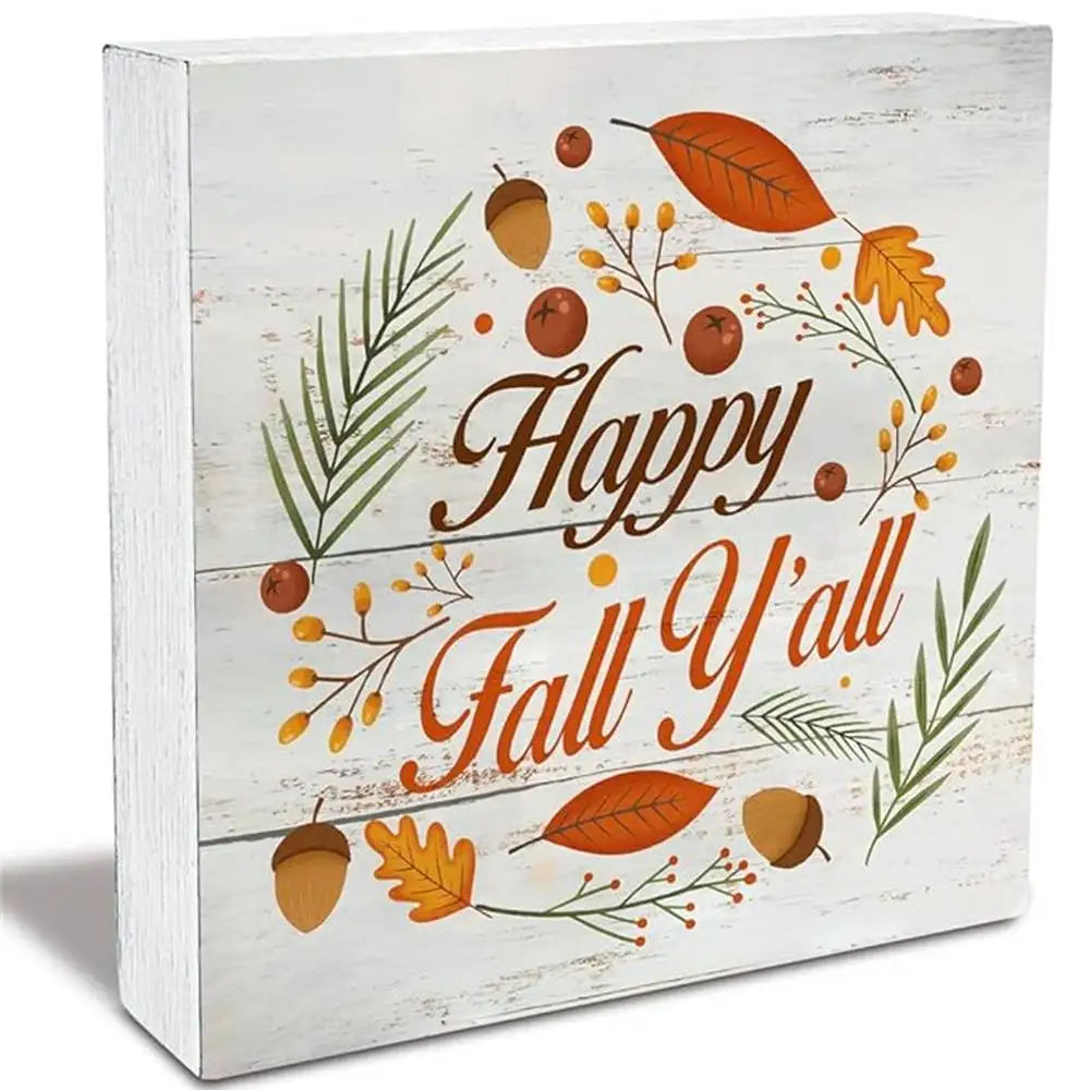 Happy Fall Y'all Box Sign