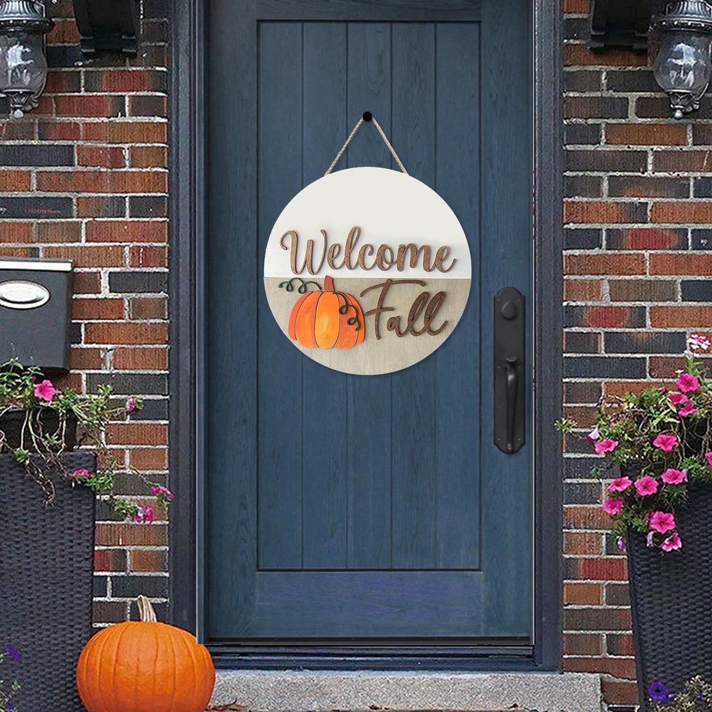 Pumpkin Welcome Door Sign