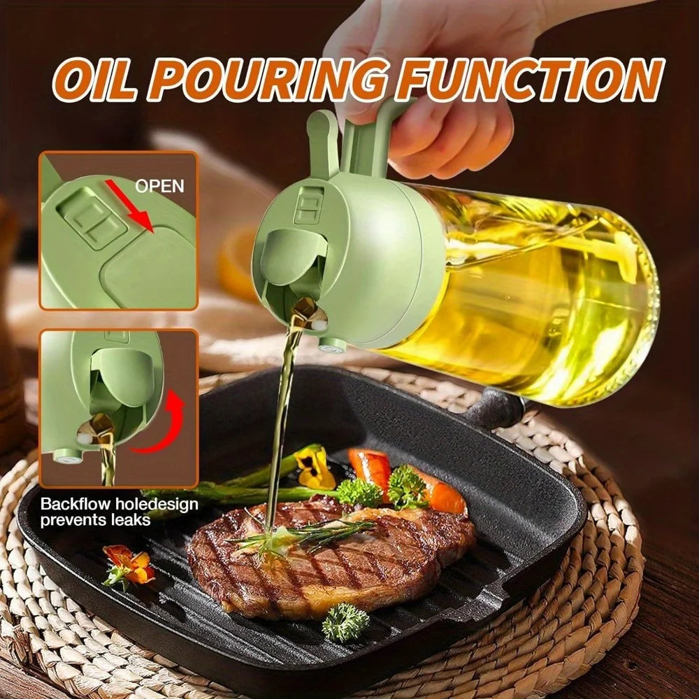 Spill-Proof Glass Oil Dispenser