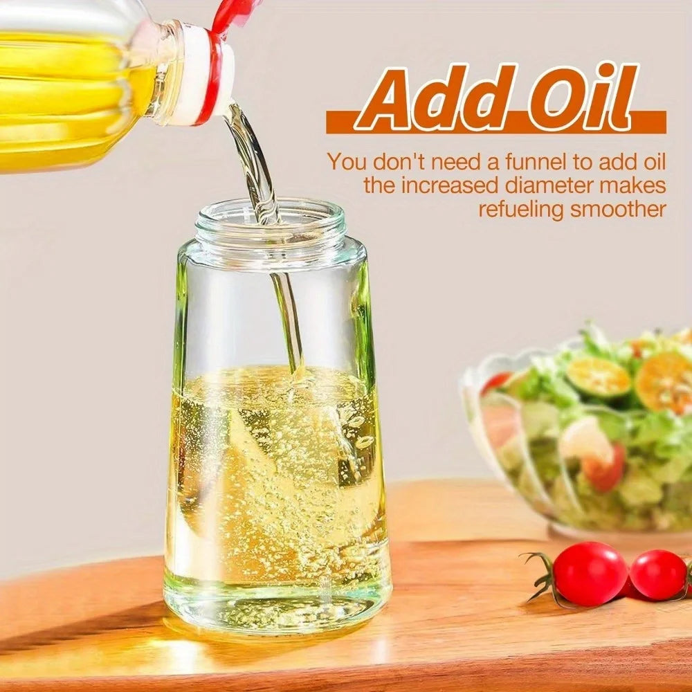 Spill-Proof Glass Oil Dispenser